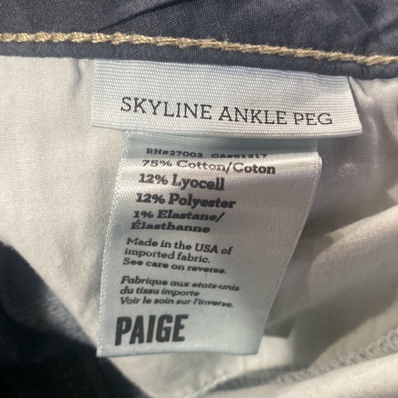3/$30 PAIGE skyline ankle peg size 26 distressed skinny - Picture 4 of 4